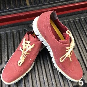 Cole Haan ZeroGrand Wingtip Stitch Size 9 Coral